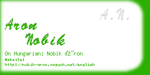 aron nobik business card